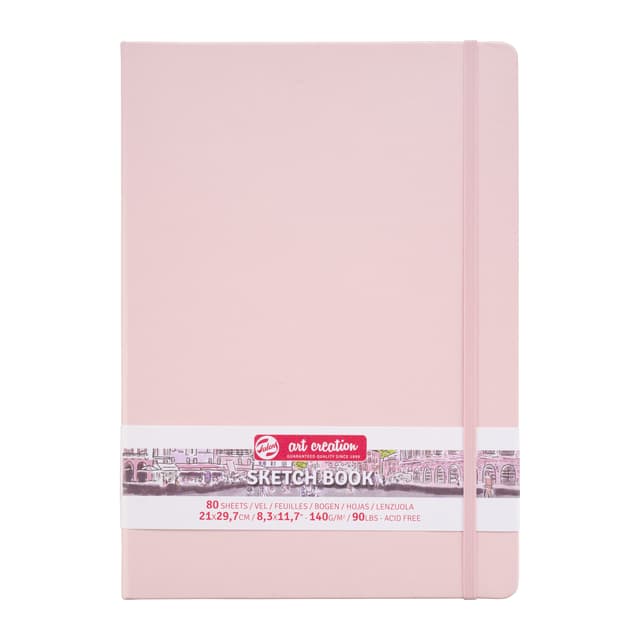 Schetsboek Talens Art Creation 80 witte vellen 140gr 210x300mm roze