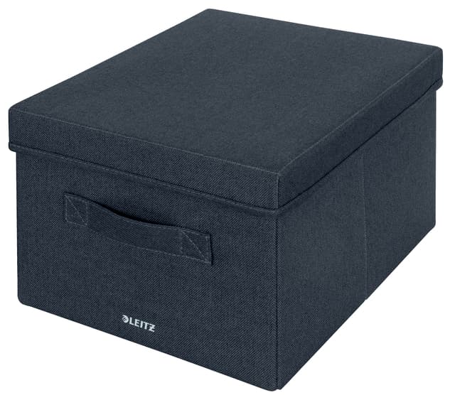 Opbergdoos Leitz gestoffeerd met deksel 285x203x380mm grijs 2 st