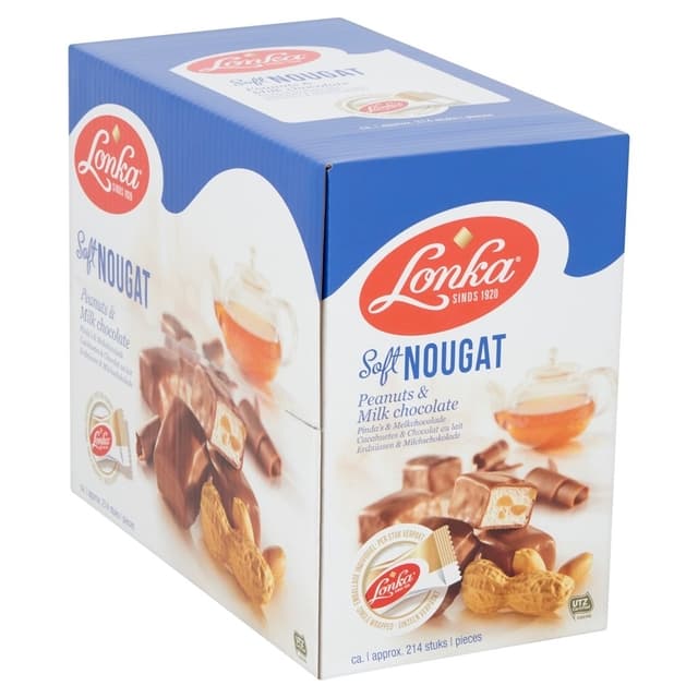 Nougat Lonka pinda melk doos 214 stuks