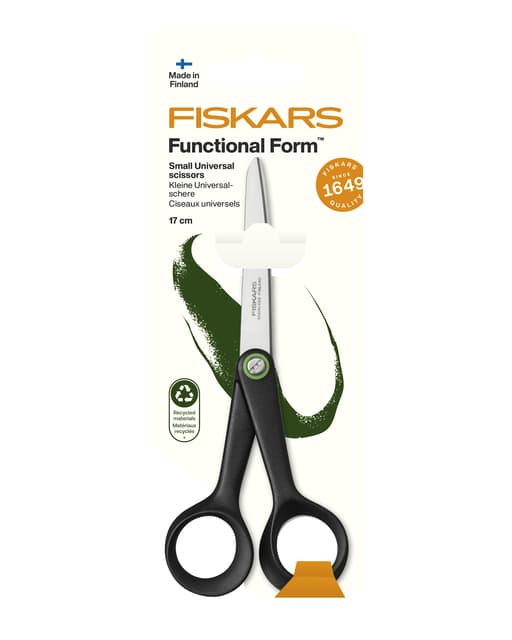 Schaar Fiskars Functional Form universeel klein 17cm zwart