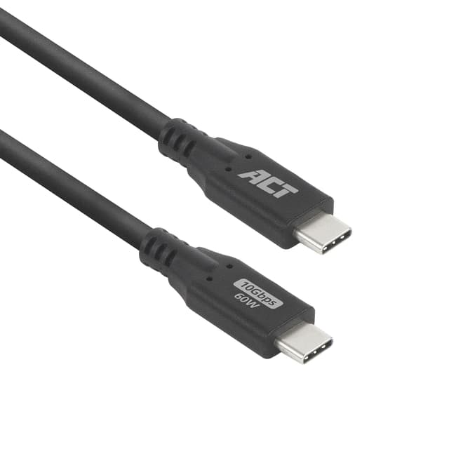 Kabel ACT USB-C 3.2 GEN.2 M/M zwart 2 meter