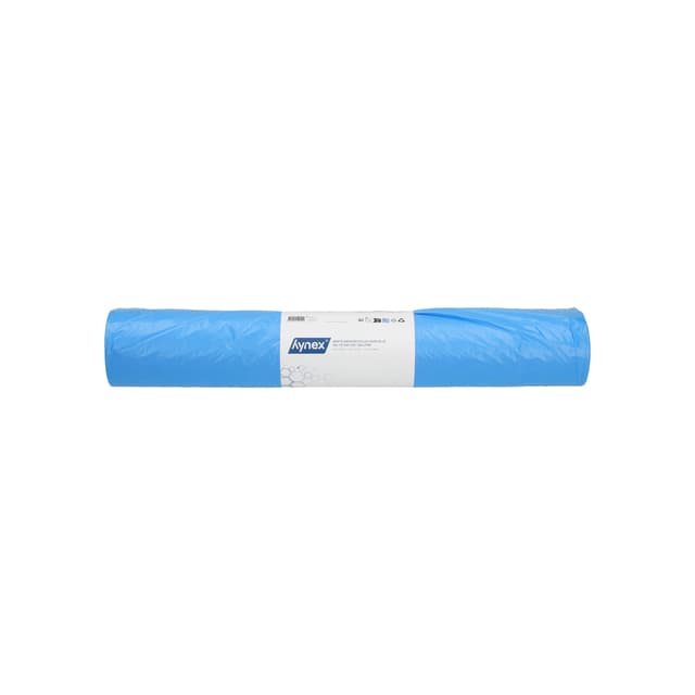 Afvalzak Hynex 70x110cm HDPE recycled T25 120L blauw rol à 25 stuks