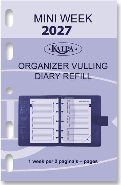 Agendavulling 2027 Kalpa Mini 7dagen/2pagina's