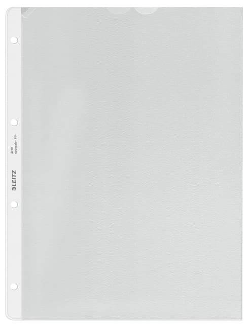 Showtas Leitz Premium copy safe 0.13mm 4-gaats PP A4 transparant 100 stuks