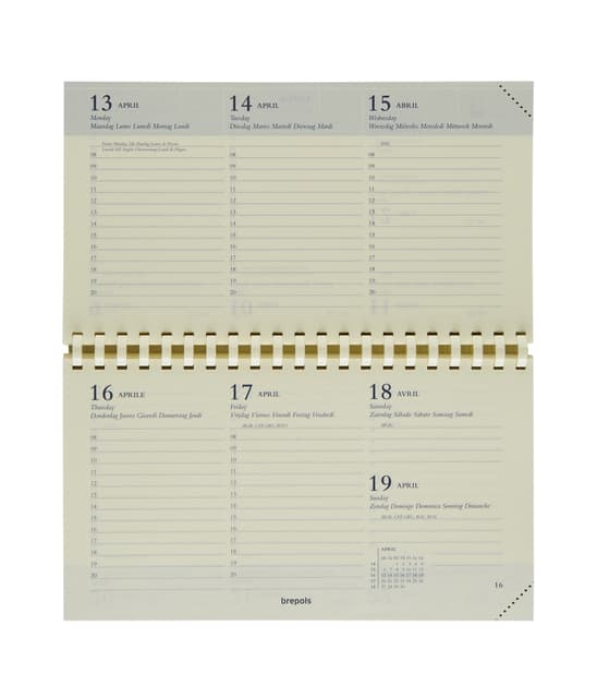 Agendavulling 2027 Brepols Omniplan 7dagen/2pagina's