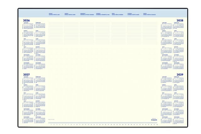 Onderlegblok 2027 Brepols Desk Mate 7dag/1pag 412x590x8mm 35vel houder