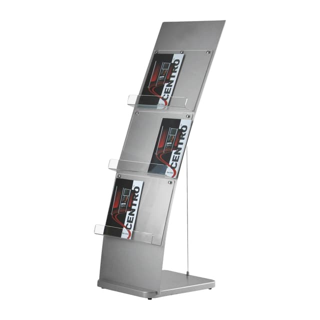Folderstandaard OPUS 2 6x A4 gebogen wand