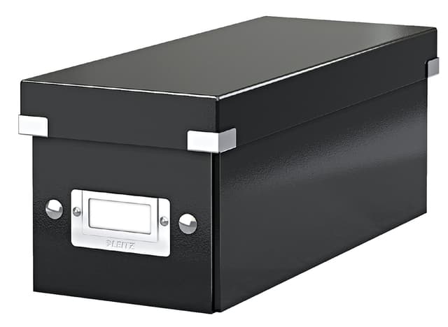 CD-opbergdoos Leitz Click & Store WOW gerecycled karton 143x136x352mm zwart