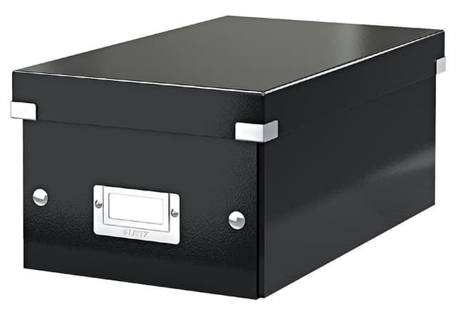DVD-opbergdoos Leitz Click & Store WOW gerecycled karton 206x147x352mm zwart