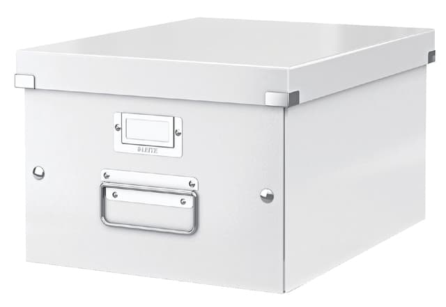 Opbergdoos Leitz Click & Store WOW middel gerecycled karton 281x200x370mm wit