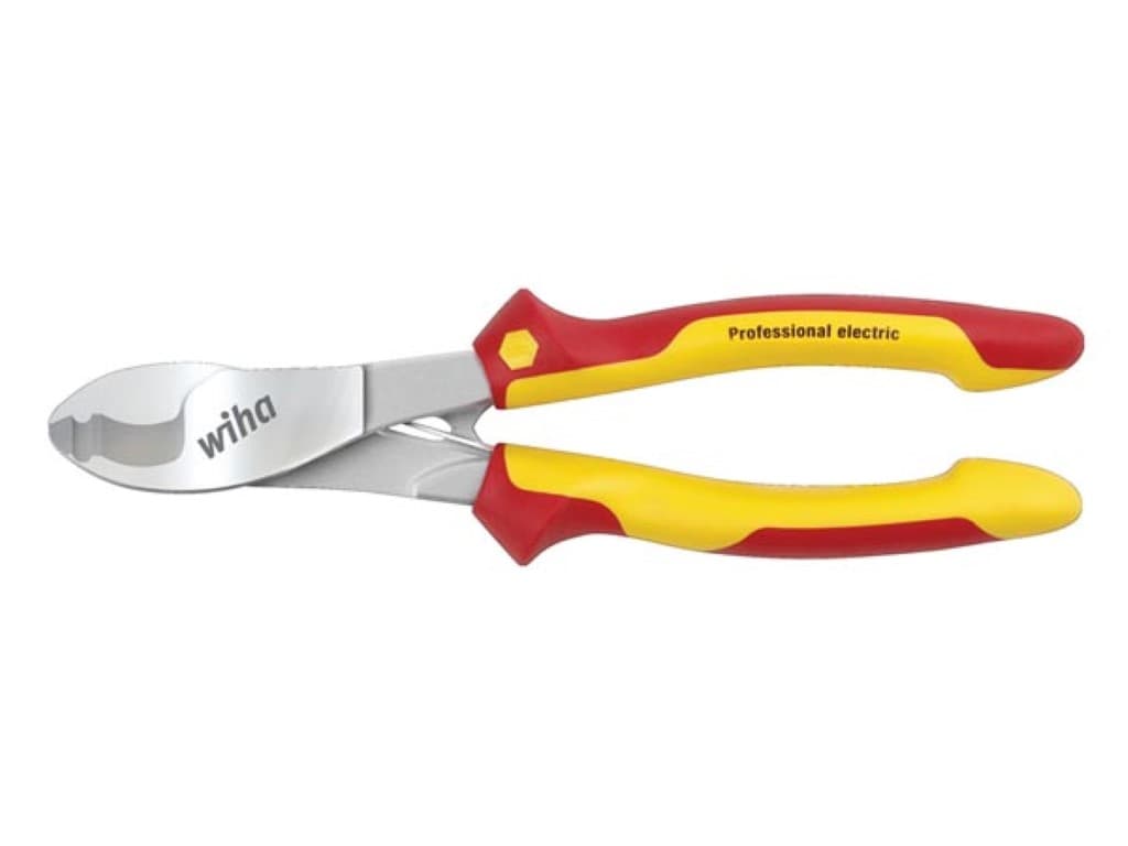 Wiha Kabelknipper Professional electric met in- en uitschakelbare openingsveer in blister (43666) 210 mm